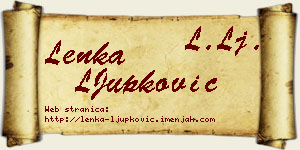 Lenka LJupković vizit kartica